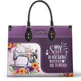 BloomNeedle SoulStitch Bloom Personalized Leather Bag