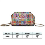 BloomNeedle Patchwork Melody Leather Crossbody Bag