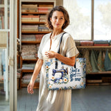 BloomNeedle Sewing Bloom Personalized Leather Tote Bag