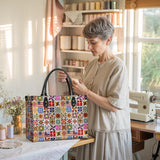 BloomNeedle QuiltGarden Charm Leather Bag