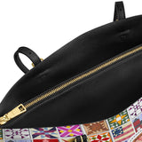 BloomNeedle Therapy Stitch Leather Tote Bag