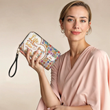 BloomNeedle QuiltJoy Bloom Personalized Leather Wallet