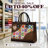 BloomNeedle Patchwork Bliss Personalized Leather Bag