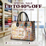 BloomNeedle QuiltJoy Bloom Personalized Leather Bag