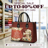 BloomNeedle Stitch Grace Personalized Leather Bag