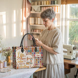 BloomNeedle QuiltJoy Bloom Personalized Leather Bag