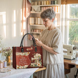 BloomNeedle Stitch Grace Personalized Leather Bag