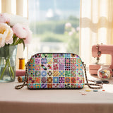 BloomNeedle Patchwork Melody Leather Crossbody Bag