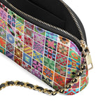 BloomNeedle Patchwork Melody Leather Crossbody Bag