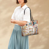 BloomNeedle QuiltJoy Bloom Personalize Leather Tote Bag