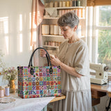 BloomNeedle Patchwork Melody Leather Bag