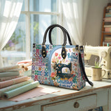BloomNeedle Quilted Retirement Leather Bag