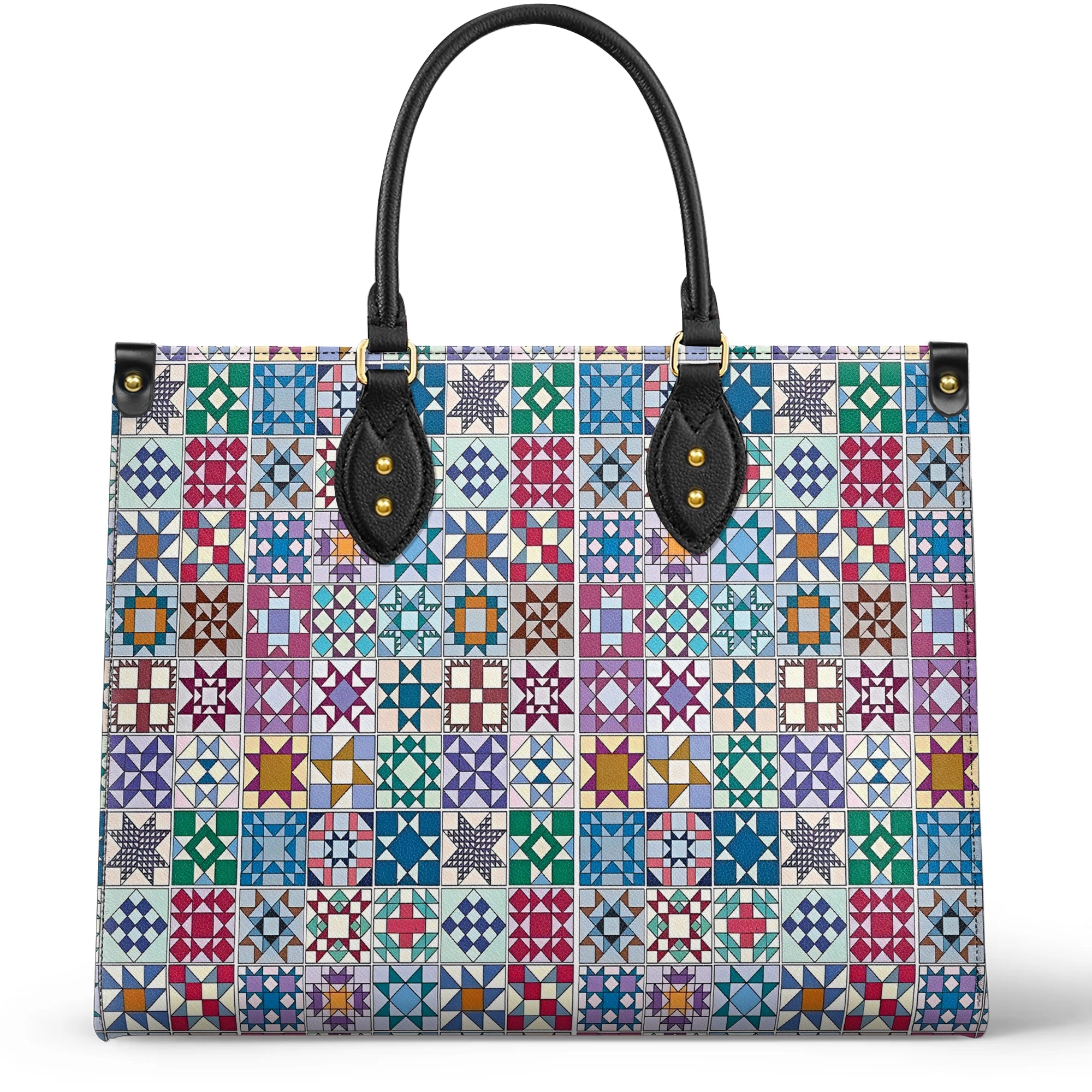 BloomNeedle Heritage Blocks Leather Bag