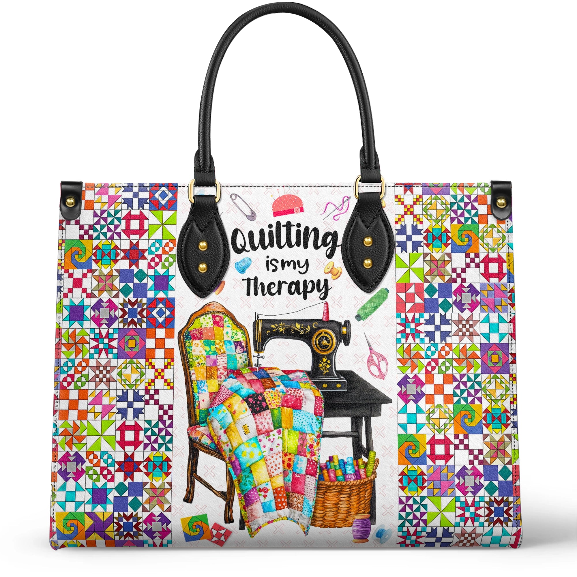 BloomNeedle Quilt Therapy Leather Bag