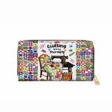 BloomNeedle Quilt Therapy Leather Wallet