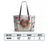 BloomNeedle Sew Much To Do Leather Tote Bag