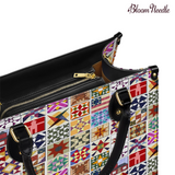 BloomNeedle QuiltGarden Charm Leather Bag