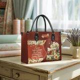 BloomNeedle Stitch Grace Personalized Leather Bag