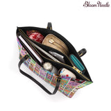 BloomNeedle Patchwork Melody Leather Tote Bag