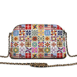 BloomNeedle QuiltGarden Charm Leather Crossbody Bag