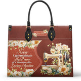 BloomNeedle Stitch Grace Personalized Leather Bag