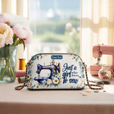 BloomNeedle Sewing Bloom Personalized Leather Crossbody Bag