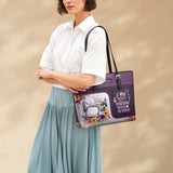 BloomNeedle SoulStitch Bloom Personalized Leather Tote Bag