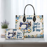 BloomNeedle Sewing Bloom Personalized Leather Bag