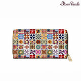 BloomNeedle QuiltGarden Charm Leather Wallet