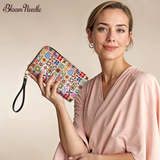 BloomNeedle QuiltGarden Charm Leather Wallet