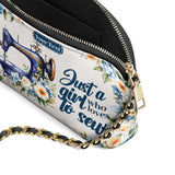 BloomNeedle Sewing Bloom Personalized Leather Crossbody Bag