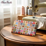 BloomNeedle QuiltGarden Charm Leather Wallet