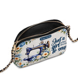BloomNeedle Sewing Bloom Personalized Leather Crossbody Bag