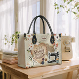 BloomNeedle SewPower Bloom Personalized Leather Bag