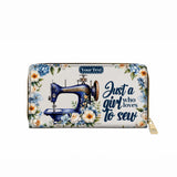 BloomNeedle Sewing Bloom Personalized Leather Wallet