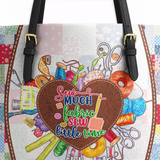 BloomNeedle Sew Much To Do Leather Tote Bag