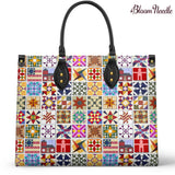 BloomNeedle QuiltGarden Charm Leather Bag