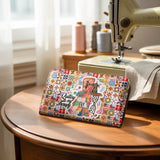BloomNeedle Therapy Stitch Leather Wallet