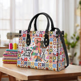 BloomNeedle Therapy Stitch Leather Bag