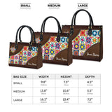 BloomNeedle Patchwork Bliss Personalized Leather Bag