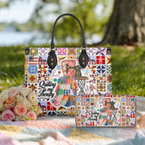 BloomNeedle Therapy Stitch Leather Bag