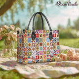 BloomNeedle QuiltGarden Charm Leather Bag