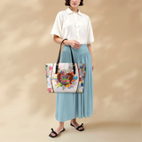 BloomNeedle Sew Much To Do Leather Tote Bag