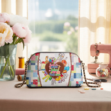 BloomNeedle Sew Much To Do Leather Crossbody Bag