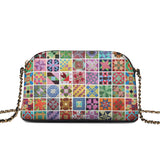 BloomNeedle Patchwork Melody Leather Crossbody Bag