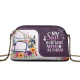 BloomNeedle SoulStitch Bloom Leather Crossbody Bag