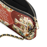 BloomNeedle Stitch Grace Leather Crossbody Bag