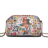 BloomNeedle Therapy Stitch Leather Crossbody Bag