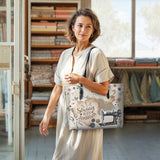 BloomNeedle SewPower Bloom Personalized Leather Tote Bag