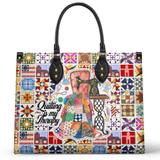 BloomNeedle Therapy Stitch Leather Bag